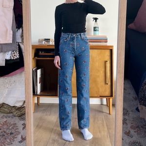 Reformation mushroom jeans